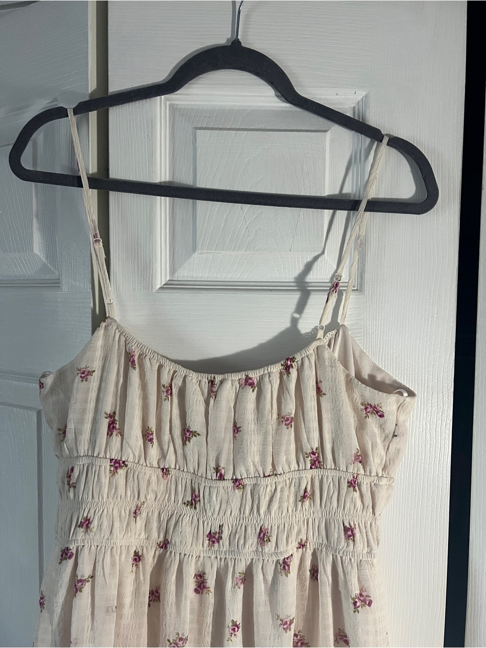 Trixxi Cream Maxi Dress with Pink Floral Print - Picture 12 of 12